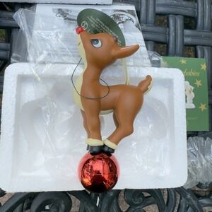 Dept 56 Snowbabies Rudolph The Red-Nosed Reindeer Christmas Ornament Lights Up